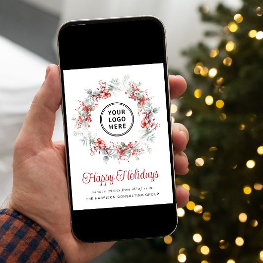 ビジネスエレガントロゴのクリ企業のスマス シーズンカード