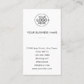 ビジネスエレガントロゴプロフェッショナル写真ミニマル 名刺 (裏面)