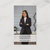 ビジネスエレガントロゴプロフェッショナル写真ミニマル 名刺 (正面)