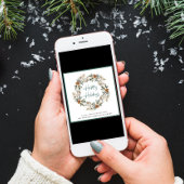 ビジネスエレガントロゴQRコードクリスマスウォーター色 シーズンカード