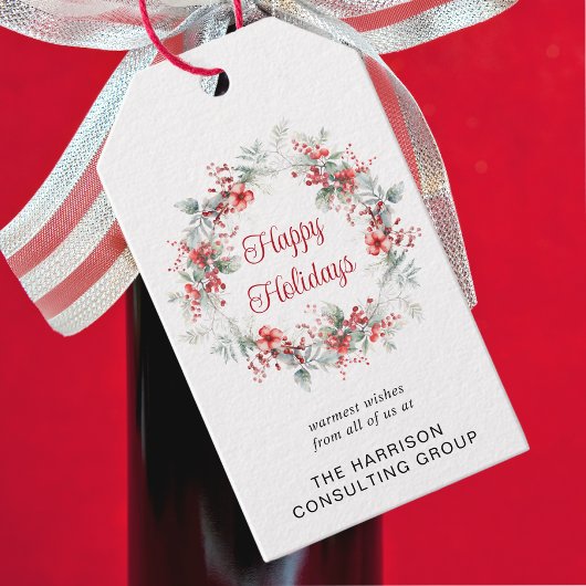 ビジネスエレガントロゴQRコードクリスマ企業のス ギフトタグ