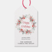 ビジネスエレガントロゴQRコードクリスマ企業のス ギフトタグ (正面)