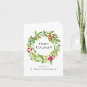 ビジネスエレガントロゴQRコード企業のクリスマス シーズンカード (正面)