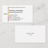 ビジネスエレガントロ企業のゴの色、白黒 名刺 (正面/裏面)