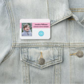 ビジネスエレガントロ企業のゴ従業員の写真ID 名札 (インサイチュ)
