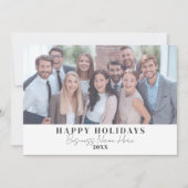 ビジネスエレガント企業のクリスマスハッピー シーズンカード (正面)