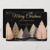 ビジネスエレガント企業のクリスマスホリデーカード シーズンカード (正面/裏面)