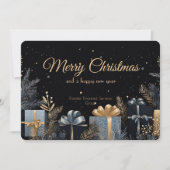 ビジネスエレガント企業のクリスマスホリデーカード シーズンカード (正面)