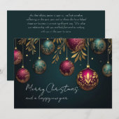 ビジネスエレガント企業のクリスマスホリデーカード シーズンカード (正面/裏面)