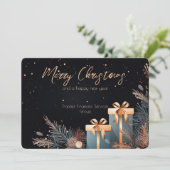 ビジネスエレガント企業のクリスマスホリデーカード シーズンカード (スタンド正面)