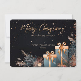 ビジネスエレガント企業のクリスマスホリデーカード シーズンカード