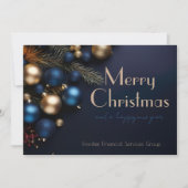 ビジネスエレガント企業のクリスマスホリデーカード シーズンカード (正面)