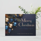 ビジネスエレガント企業のクリスマスホリデーカード シーズンカード (スタンド正面)