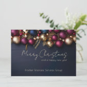 ビジネスエレガント企業のクリスマスホリデーカード シーズンカード (スタンド正面)