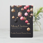 ビジネスエレガント企業のクリスマスホリデーカード シーズンカード (スタンド正面)