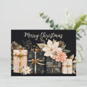 ビジネスエレガント企業のクリスマスホリデーカード シーズンカード (スタンド正面)