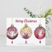 ビジネスエレガント企業のクリスマスホリデーカード シーズンカード (スタンド正面)