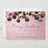 ビジネスエレガント企業のクリスマスホリデーカード シーズンカード (正面)