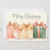 ビジネスエレガント企業のクリスマスホリデーカード シーズンカード (正面)