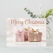 ビジネスエレガント企業のクリスマスホリデーカード シーズンカード (スタンド正面)