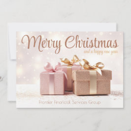 ビジネスエレガント企業のクリスマスホリデーカード シーズンカード