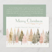 ビジネスエレガント企業のクリスマスホリデーカード シーズンカード (正面/裏面)