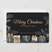 ビジネスエレガント企業のクリスマスホリデーカード シーズンカード (正面)