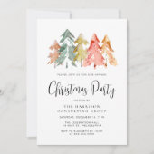 ビジネスエレガント企業のクリスマスホリデーパーティー 招待状 (正面)