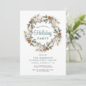ビジネスエレガント企業のクリスマスホリデーパーティー 招待状 (スタンド正面)