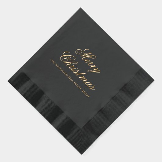 ビジネスエレガント企業のクリスマスホリデーパーティー 箔ナプキン (右)