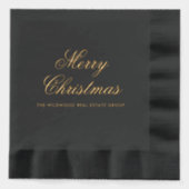 ビジネスエレガント企業のクリスマスホリデーパーティー 箔ナプキン (正面)