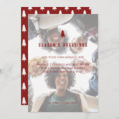 ビジネスエレガント企業のフォトクリスマス シーズンカード (正面/裏面)