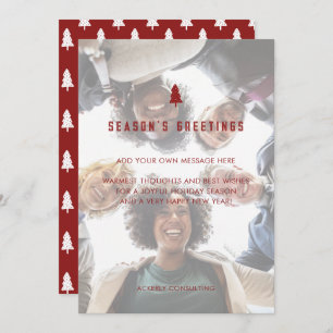 ビジネスエレガント企業のフォトクリスマス シーズンカード