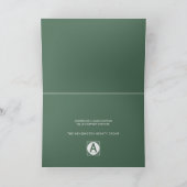 ビジネスエレガント企業のホリデーライトグリーン シーズンカード (内部)