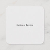 ビジネスエレガント会社のロゴフォーマルライトグレー スクエア名刺 (裏面)