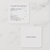 ビジネスエレガント会社のロゴフォーマルライトグレー スクエア名刺 (正面/裏面)