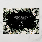 ビジネスエレガント会社のロゴラグジュアリー実在金ゴールド 箔シーズンカード (裏面)