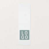 ビジネスエレガント会社ロゴ緑折り畳みテント 名刺 (外部フラット)