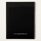 ビジネスエレガント白黒Medallion追加ロゴ プランナー手帳 (裏面)