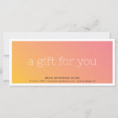 ビジネスエレガント美しいサロンイエローピンクグラデーション (裏面)