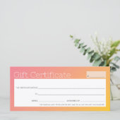 ビジネスエレガント美しいサロンイエローピンクグラデーション (スタンド正面)