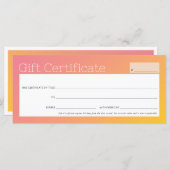 ビジネスエレガント美しいサロンイエローピンクグラデーション (正面/裏面)