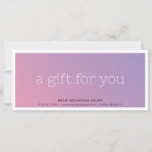 ビジネスエレガント美しいサロンパープルピンクグラデーション (裏面)