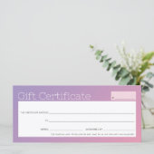 ビジネスエレガント美しいサロンパープルピンクグラデーション (スタンド正面)