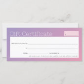 ビジネスエレガント美しいサロンパープルピンクグラデーション (正面)