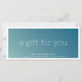 ビジネスエレガント美しいサロンブルーミントグラデーション (裏面)