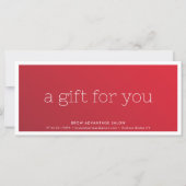 ビジネスエレガント美しいサロンレッドブルゴーニュグラデーション (裏面)