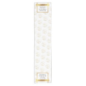 ビジネスエレガント金ゴールドロゴパターンのプロモーション ショートテーブルランナー (正面)