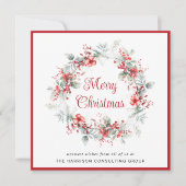 ビジネスエレガントQRコードのクリ企業のスマス シーズンカード (正面)