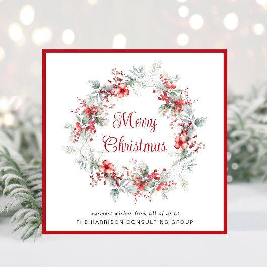 ビジネスエレガントQRコードのクリ企業のスマス シーズンカード